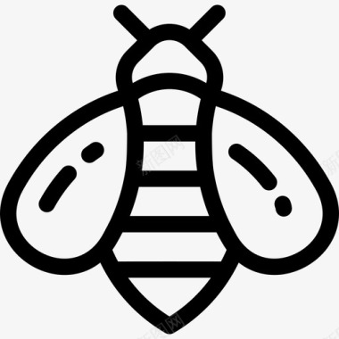 蜜蜂园艺7直线型图标图标