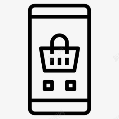 网上购物应用程序智能手机图标图标