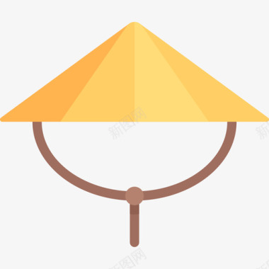 竹帽瓷器4扁平图标图标