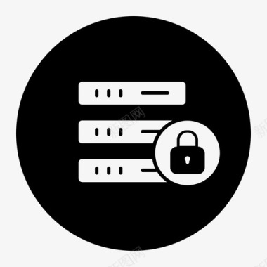 数据库保护备份锁图标图标