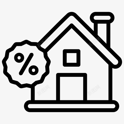 房屋折扣房屋报价图标svg_新图网 https://ixintu.com 房地产 房屋 房屋折扣 报价 销售