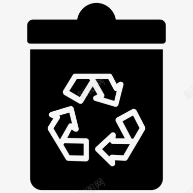 回收站垃圾箱回收字形图标图标
