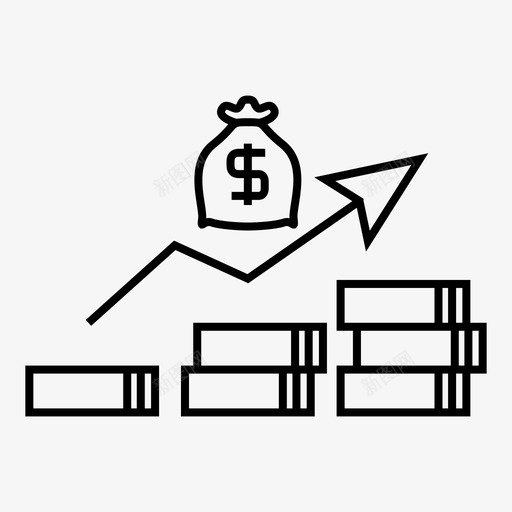 商业字符硬币图标svg_新图网 https://ixintu.com 商业 图表 增长 字符 成功 硬币 金融
