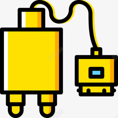 充电器连接器电缆4黄色图标图标