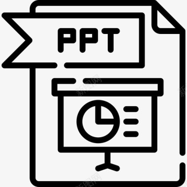Ppt文件文件夹3线性图标图标