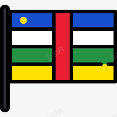 中非共和国国旗收藏2号桅杆图标图标