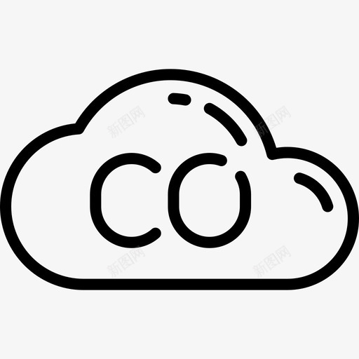 二氧化碳安全线性图标svg_新图网 https://ixintu.com 二氧化碳 安全 线性