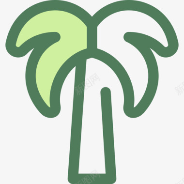 棕榈树生态与自然6佛得角图标图标