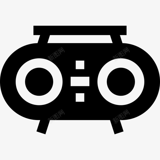 收音机复古电子填充图标svg_新图网 https://ixintu.com 填充 复古电子 收音机