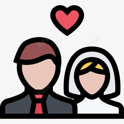 新婚夫妇爱情5色彩图标svg_新图网 https://ixintu.com 新婚夫妇 爱情5 色彩