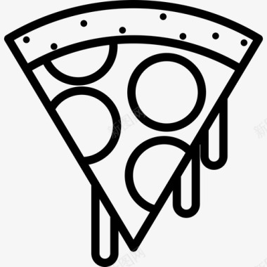 披萨食品和饮料15直系图标图标
