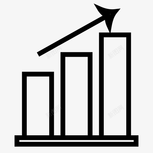 箭头业务图表图标svg_新图网 https://ixintu.com 业务 利润 图表 增加 箭头 财务2