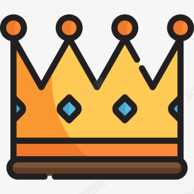 皇冠庆典2线性颜色图标图标