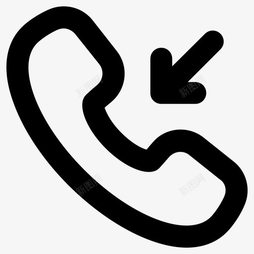 呼叫来电电话图标svg_新图网 https://ixintu.com 呼叫 来电 电话