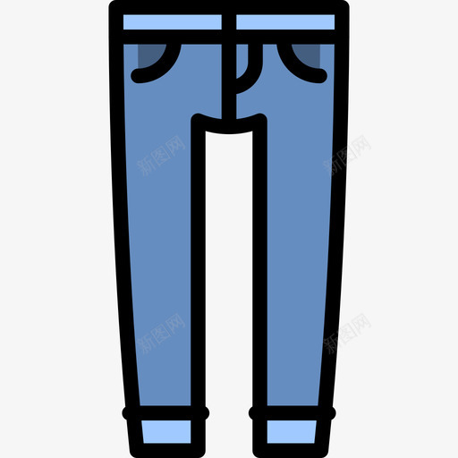 裤子时髦款式3线性颜色图标svg_新图网 https://ixintu.com 时髦款式3 线性颜色 裤子
