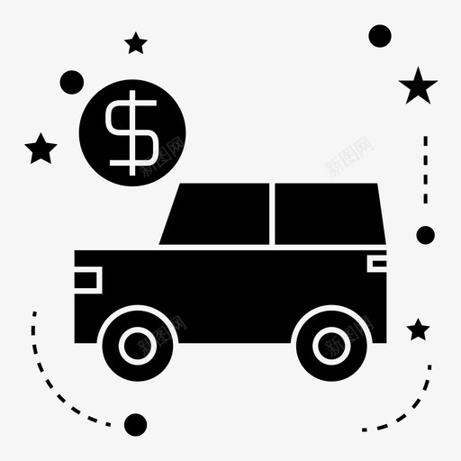 汽车贷款汽车价格图标svg_新图网 https://ixintu.com 价格 汽车 汽车贷款 金融