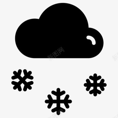 降雪云预报图标图标