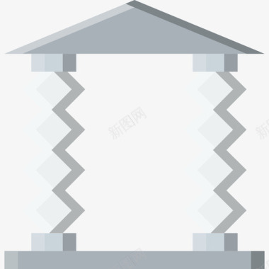 拱门建筑3平面图标图标