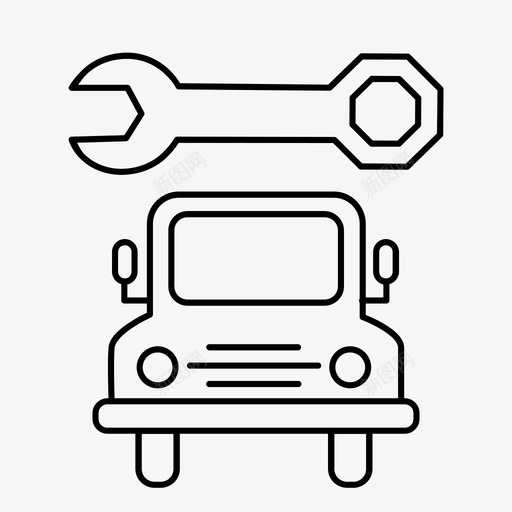 卡车修理运输车辆图标svg_新图网 https://ixintu.com 卡车修理 车辆 运输