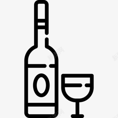 葡萄酒庆祝活动3直系图标图标