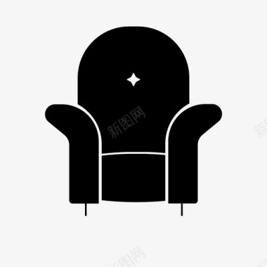 单人沙发椅子装饰图标图标