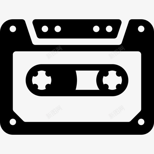 盒式磁带音乐音频2填充图标svg_新图网 https://ixintu.com 填充 盒式磁带 音乐音频2