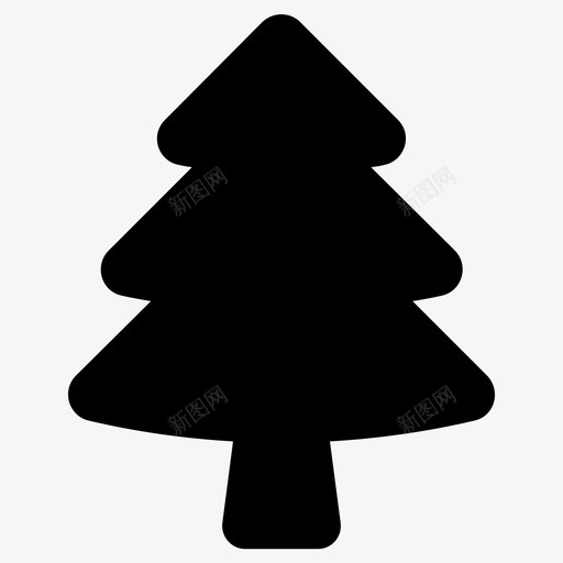 圣诞树松树植物树图标svg_新图网 https://ixintu.com 圣诞树 天然树叶生态园天然林 松树 植物树