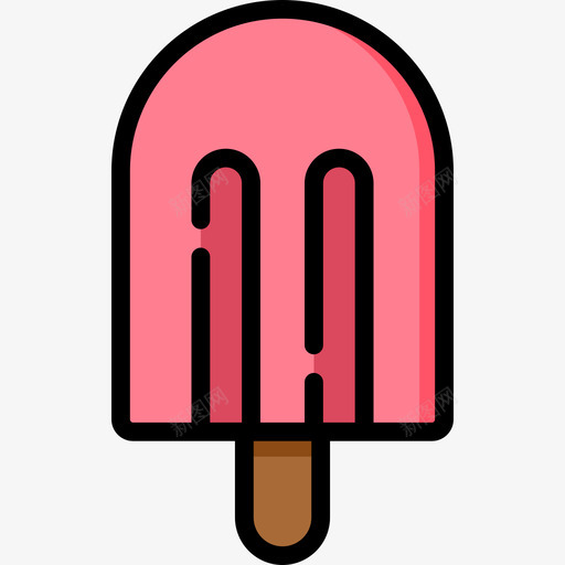 冰淇淋动物园里的线性颜色图标svg_新图网 https://ixintu.com 冰淇淋 动物园里的 线性颜色