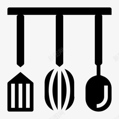 厨房用具勺子抹刀图标图标