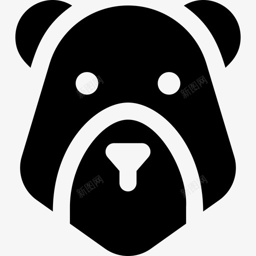 熊动物24填充物图标svg_新图网 https://ixintu.com 动物24 填充物 熊