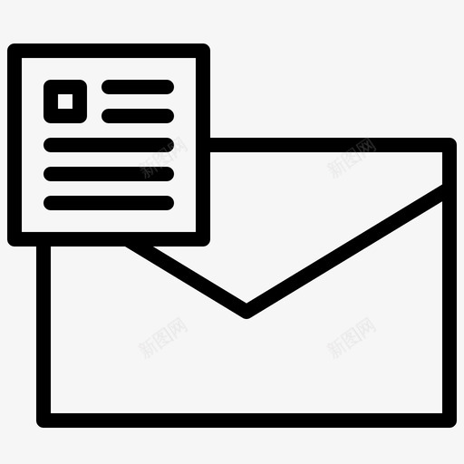 文件邮件信件邮寄图标svg_新图网 https://ixintu.com 信件 写作 文件邮件 邮寄