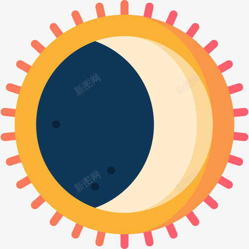 日食宇宙24平面图标svg_新图网 https://ixintu.com 宇宙24 平面 日食