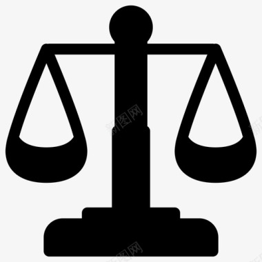 平衡法庭法律图标图标