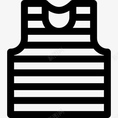 衬衫航海水手7直纹图标图标