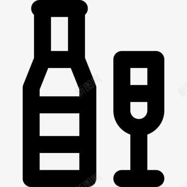 葡萄酒14号餐厅直系图标图标