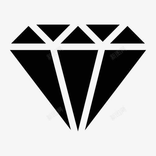 钻石宝石红宝石图标svg_新图网 https://ixintu.com 宝石 游戏符号图标 石头 红宝石 钻石