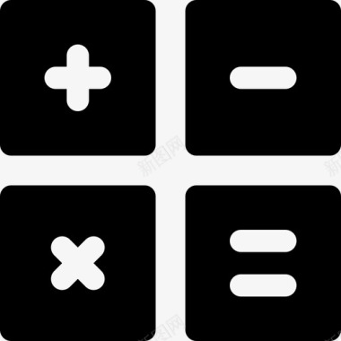 计算器数学符号5填充图标图标
