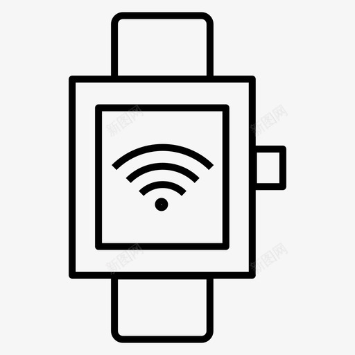 智能手表通讯物联网图标svg_新图网 https://ixintu.com wifi 无线 智能手表 物联网 物联网勾画 通讯