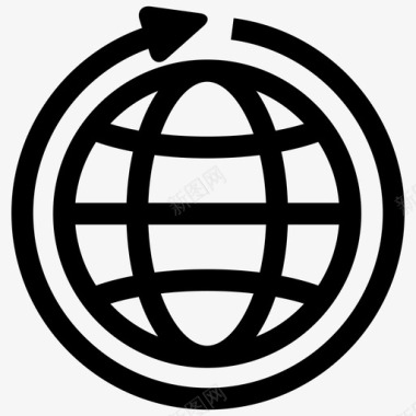 全球国际商业管理第2部分图标图标