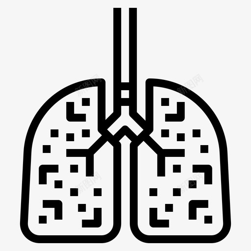 肺解剖学健康图标svg_新图网 https://ixintu.com 健康 医疗保健 器官 肺 肺脏学 解剖学