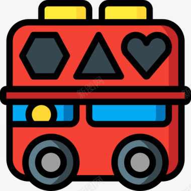 巴士玩具12线颜色图标图标