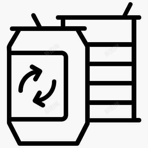 锡回收罐回收金属回收图标svg_新图网 https://ixintu.com 回收线图标 回收罐 废金属 罐回收 金属回收 锡回收
