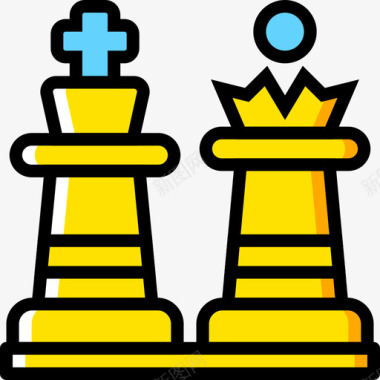棋子运动47黄色图标图标