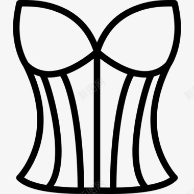 紧身胸衣女装4件直系图标图标
