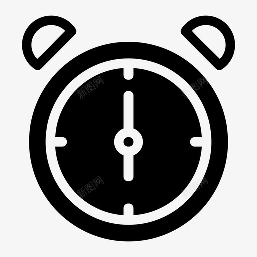 时钟闹钟六点钟图标svg_新图网 https://ixintu.com 六点钟 手表 时钟 时间 闹钟