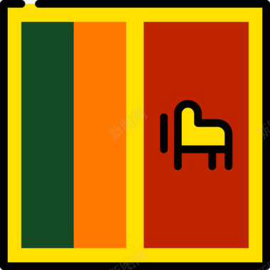 斯里兰卡国旗收藏3广场图标图标