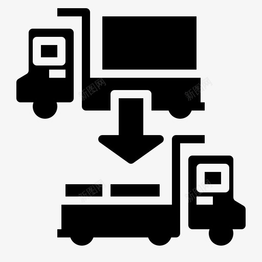转运物流卡车图标svg_新图网 https://ixintu.com 卡车 物流 物流标志 转运