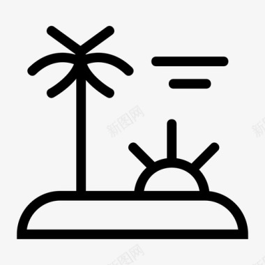 棕榈树天自然图标图标