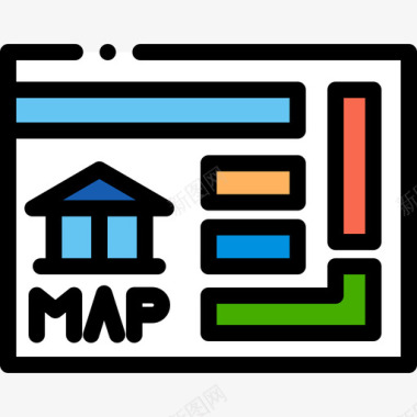 博物馆地图博物馆10线颜色图标图标