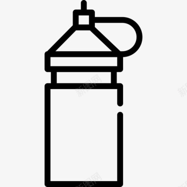 瓶子健身房6直线型图标图标